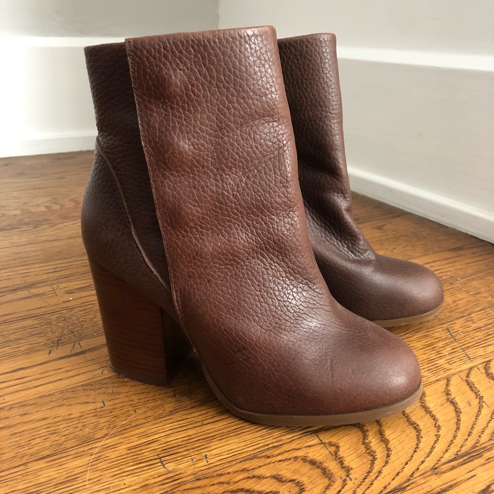 Sole Society Brown Leather Booties